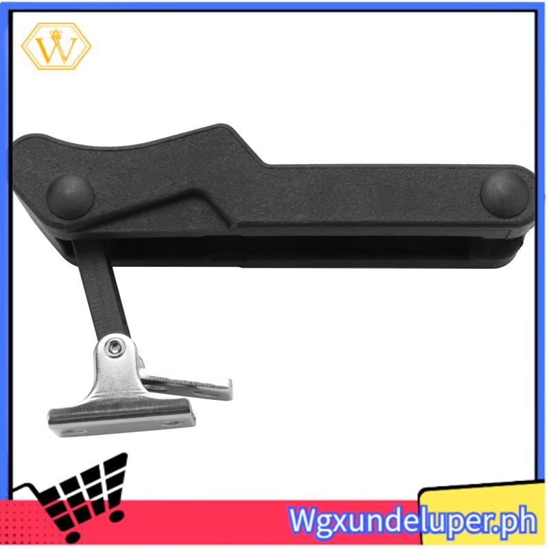 WFlexible Door Draw Latch Lock 3.8 นิ้วเปลี่ยนยางนุ่มสีดํา Over-Center C7-10