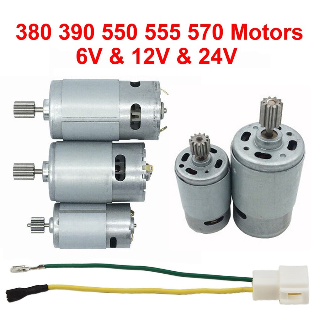 มอเตอร์สําหรับเด็กรถยนต์ไฟฟ้า 550 RS390 RS380 12V 6V DL555 24V 10 ฟัน cm