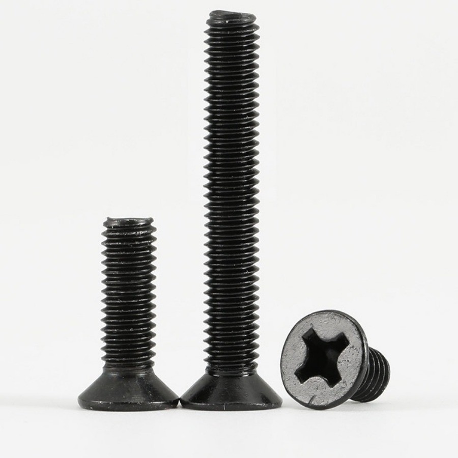 น็อต สกรู หัวเตเปอร์ แฉก F+ สีดํา สแตนเลส 304 เกลียวมิล หยาบ/Flat Head Phillip Machine Screw M2/M2.5/M3/M4/M5/M6 * L3-50mm (WDY-YL-TH-w) ราคา ถูกที่สุด ดีลบีเคเค แกลเลอรีภาพที่ 4