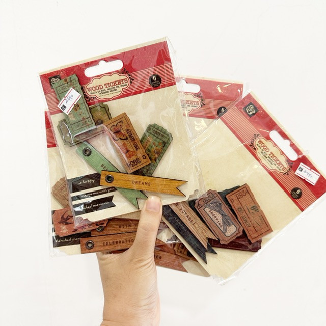 Prima Marketing Wood Tickets Embellishment