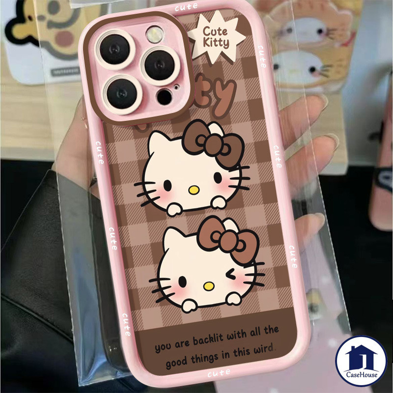 เคสนิ่มลายแมวเหมียวลายทางหวานๆเข้ากันได้กับ iPhone XR 13 14 11 15 Pro Max 7 8 Plus 16 12 Pro Max X XS Max 15 16 Pro SE
