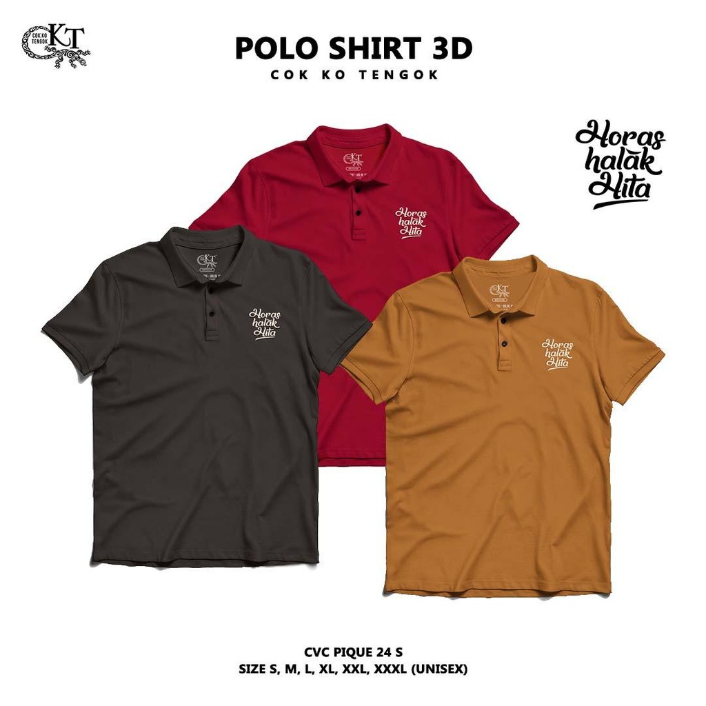 CKT เสื้อคอปก Haras Halak Hita เสื้อโปโลเสื้อบาจาพรีเมี่ยม Distro Cok Ko Tengok