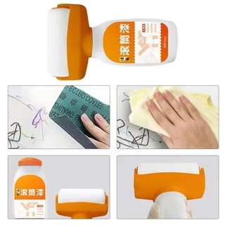 สีลูกกลิ้งซ่อมผนัง 2 ใน 1 - แปรงปะผนังแบบพกพา - มัลติฟังก์ชั่น - สําหรับห้องครัวห้องนอนห้องนั่งเล่น
