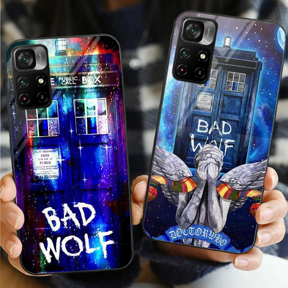 Van Gogh Tardis Doctor Who แก้วเคสโทรศัพท์สําหรับ Xiaomi POCO F3 F4 F5 M3 M4 M5 M6 4G X3 X4 GT NFC X