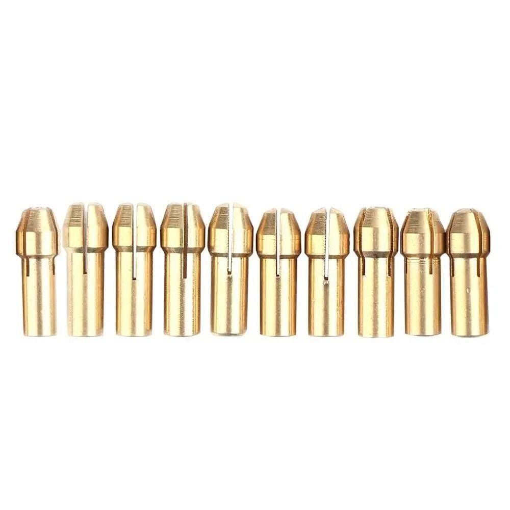 Ziluolan 10 ชิ้น Mini เจาะ Chucks, ทองเหลือง 4.8 มิลลิเมตร Shank เจาะโลหะ Chucks Collet, 0.5 มิลลิเมตร-3.2 มิลลิเมตรเครื่องมือโรตารี่สําหรับ Dremel ราคา ถูกที่สุด ดีลบีเคเค แกลเลอรีภาพที่ 9