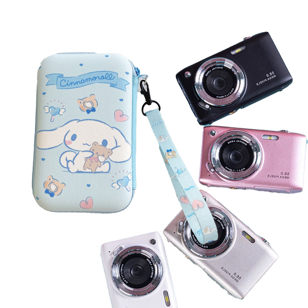 น่ารัก Cinnamoroll Ccd กระเป๋ากล้อง Hold-Proof Hard Shell การบีบอัด-Resistant การ์ดดิจิตอลขนาดเล็กกระเป๋าเก็บกล้องเหมาะสําหรับ Canon Sony กระเป๋าเครื่องสําอาง