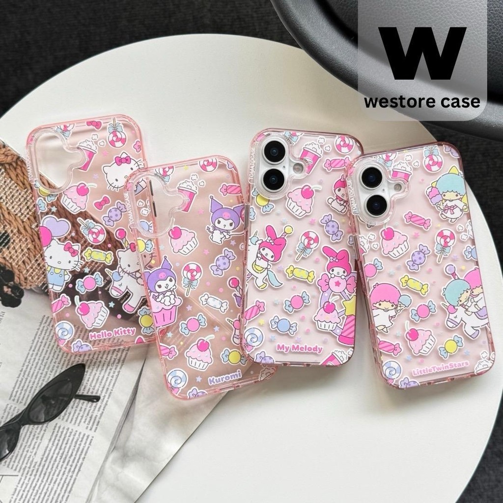 NEW เคสการ์ตูนพรีเมียมแบบใสโปร่งแสง ลายน่ารักมินิมอล ขอบนิ่มหลังแข็ง กันกระแทก สำหรับรุ่นไอโฟน 13-16 16Pro 16ProMax