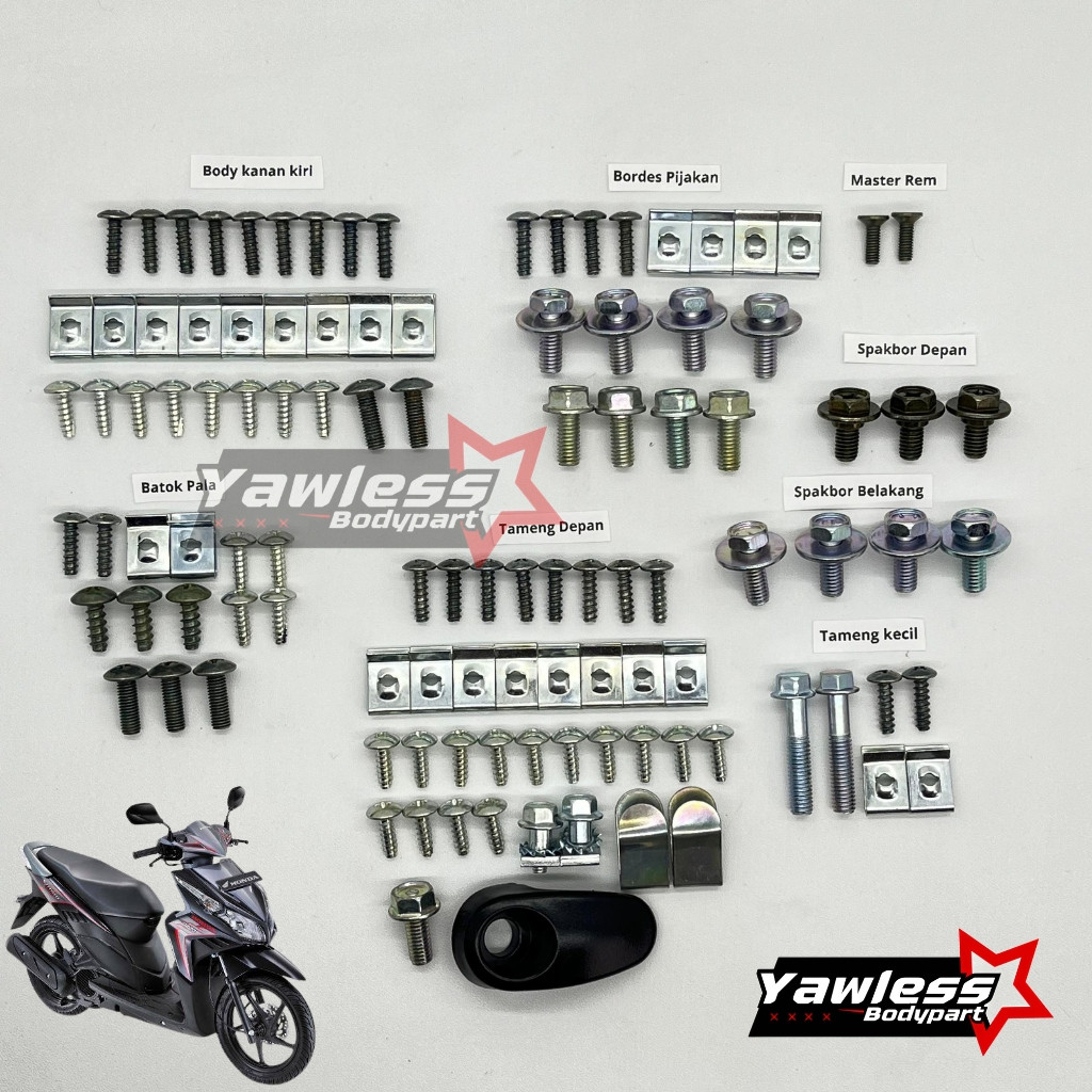 Vario Techno 110 ครบชุด Bolts / Vario 110 Techno Body Bolts