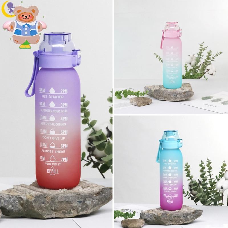 CRD1 Litre Air Water Bottle Sports Starter Up BPA Free Drinking Bottle with Straw, Tritan Drinking B