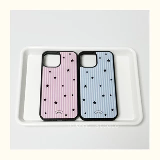 Huiwanju Girly วุ้นเส้นรูปแบบ star ขอบดําเคสนุ่มสําหรับ iphone16promax เคสโทรศัพท์มือถือ ip15pro/14/13/12 pro/11