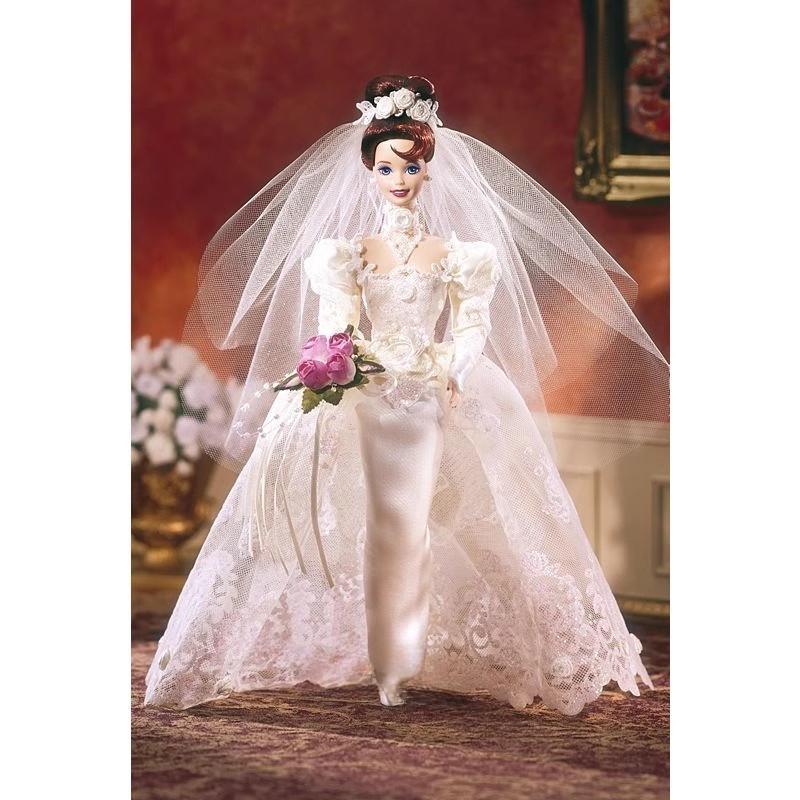 Barbie Porcelain Doll Romantic Rose Bride 1996 Limited Edition ZC0019