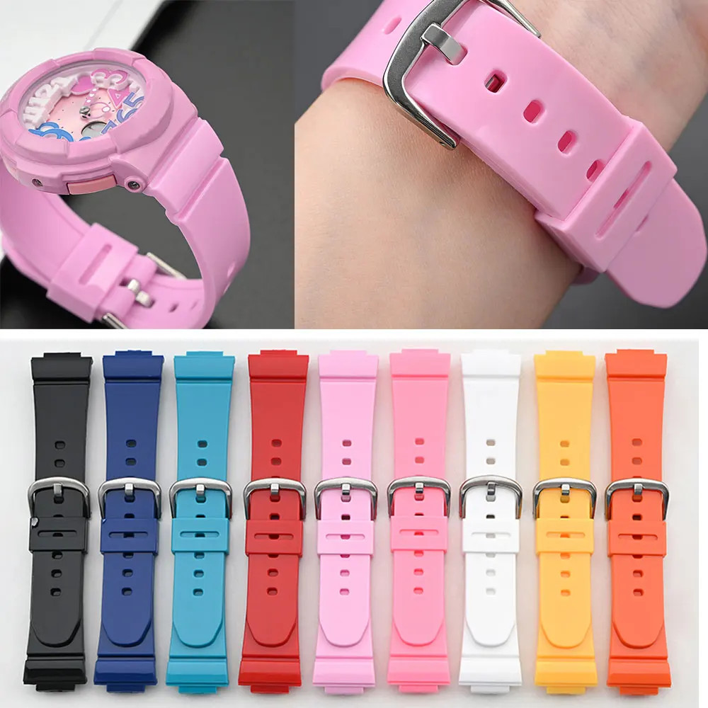สายนาฬิกาเรซิน TPU สําหรับ Ca-sio BGA-130/131/132/133/134/160/161 ;BGD-5000/5001/5020 เปลี่ยนอุปกรณ์