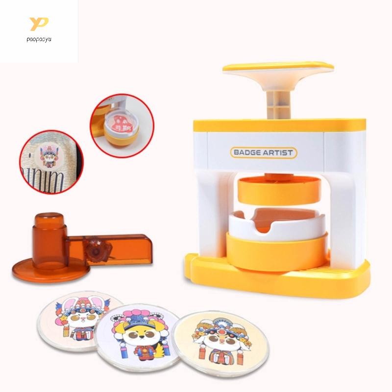 PPY DIY Pin Badge Button Maker Badge Maker เครื่องกดปลอดภัยและใช้งานง่ายสําหรับของเล่นเด็กผู้หญิงและ