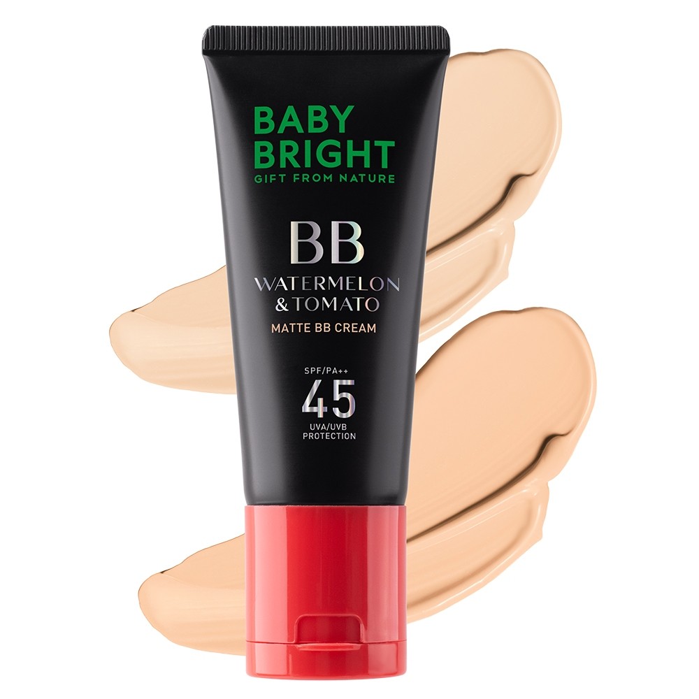 เบบี้ไบร์ท บีบีแตงโม + คอนซีลเลอร์ ปกปิด 30g Baby Bright Watermelon Tomato Matte BB Cream