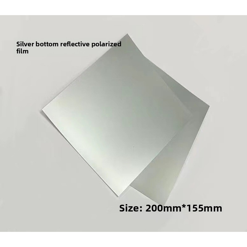 200มม. x 155มม. ฟิล์มสะท้อนแสงฟิล์มโพลาไรซ์เทปด้านล่างสีเงินกาวเหมาะสําหรับสะท้อนแสงไม่เรืองแสงหน้าจอแสดงผลด้านล่างโพลาไรซ์เงิน