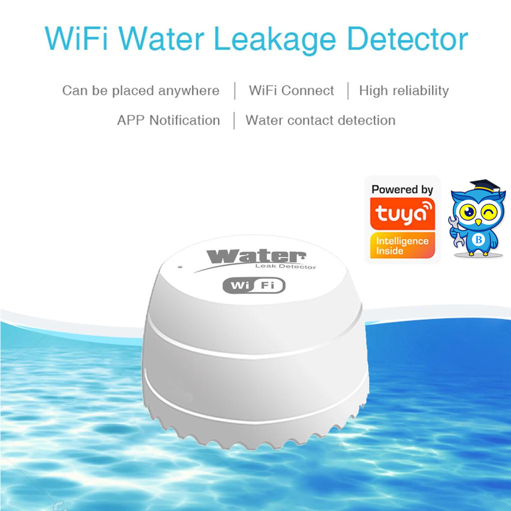 TUYA  เครื่องตรวจจับน้ำรั่ว Water Leakage Detector  Flood Sensor ถังน้ำเต็มระบบเตือนภัย Smart Life APP การตรวจสอบระยะไกล