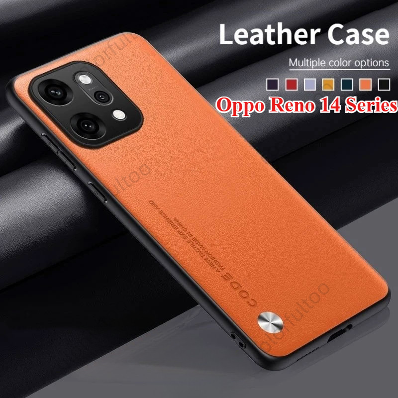 Oppo Reno 14F 5GปลอกสําหรับOppo Reno 14 Pro 14Pro 14F Reno14F 4G 5Gกรณีธรรมดาสีทึบนุ่มTPUหนังโทรศัพท์กรณีAnti-Fingerprintป้องกันกล้องกันกระแทกปกหลัง