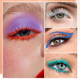 SAM SUGAR 12 สีกันน้ํา Volumizing มาสคาร่าสีสันสดใส Smudge-Proof Curling ติดทนนานสีขาวสีดําสีฟ้าสีชมพูมาสคาร่าสําหรับ Eye เครื่องสําอาง