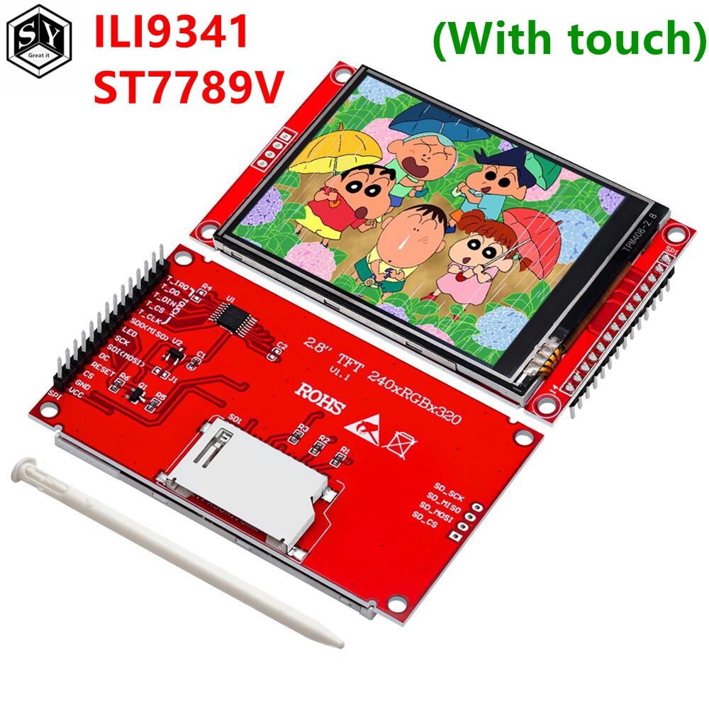 1PCS J34 F85 240x320 2.8 "SPI TFT LCD Touch Panel Serial Port โมดูล PCB ILI9341 ST7789V 5 V/3.3 V 2.