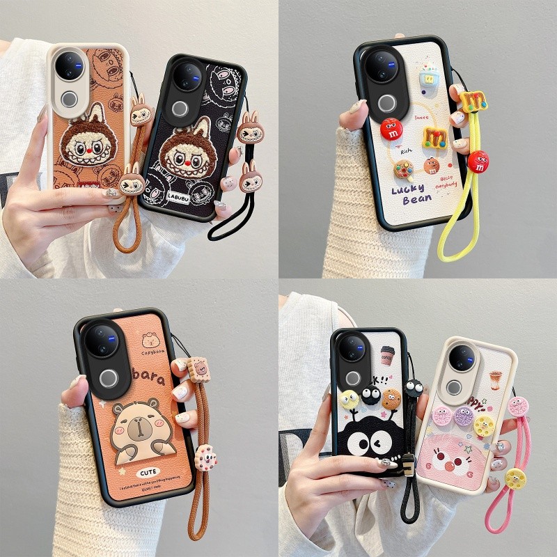 เคส vivo v50 5g เคส vivo v50e 5g กรณี TPU ซิลิโคนป้องกันการหล่นรูปแบบหนังการ์ตูนน่ารักเคสโทรศัพท์ bbpw