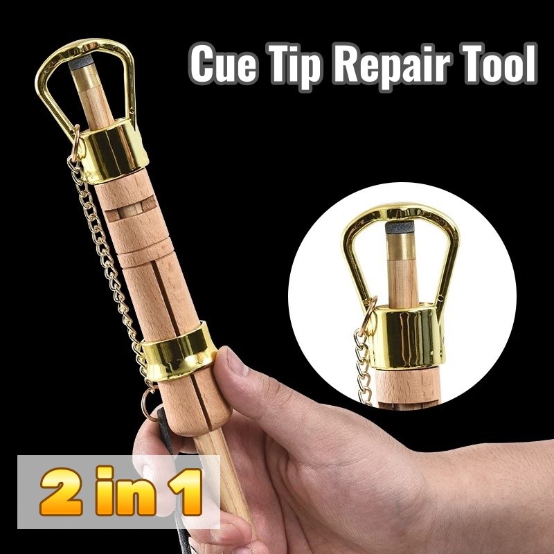 ไม้บิลเลียด Cue Tip Clamp และเครื่องมือซ่อม cues, shaper, burnisher, แฟ้มสำหรับสนุ๊กเกอร์