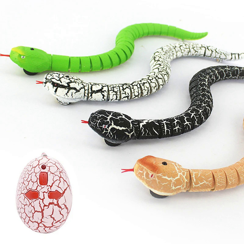 Interactive Cat Toys Realistic Simulation RC Remote Control Snake Toy Moving Electric Tricky Snake C
