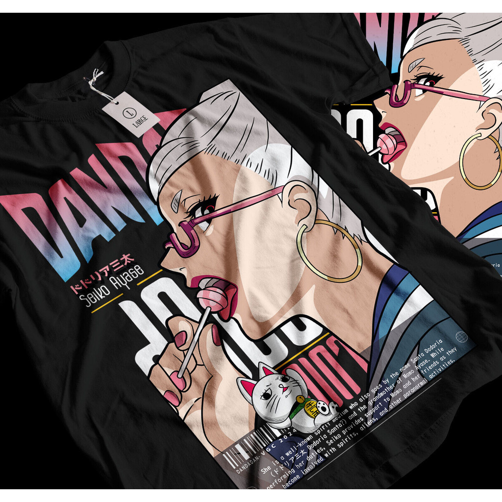 เสื้อยืดสีขาว Dandadan Cosplay Momo Anime Gift Exclusive Shirt All T-shirt ผ้านุ่ม ใส่สบาย เสื้อยืดพ
