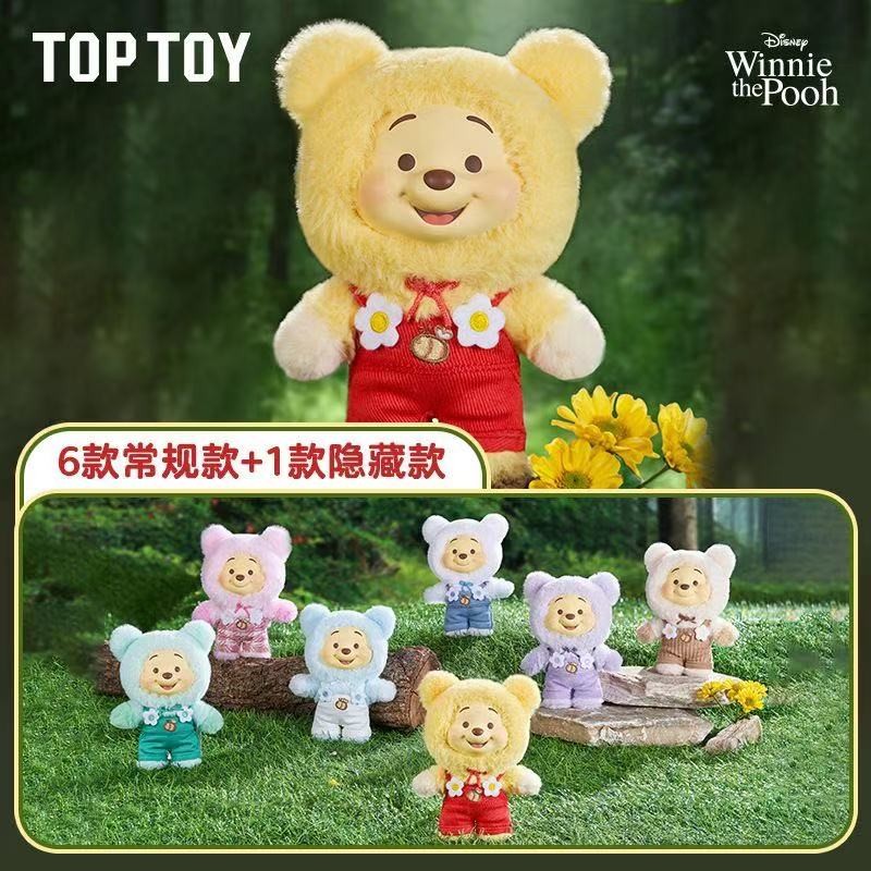 【ของแท้ 100%】TOPTOY ใหม่ Winnie the Pooh Candy Series Blind Box Cute Winnie Plush Toy Gifts