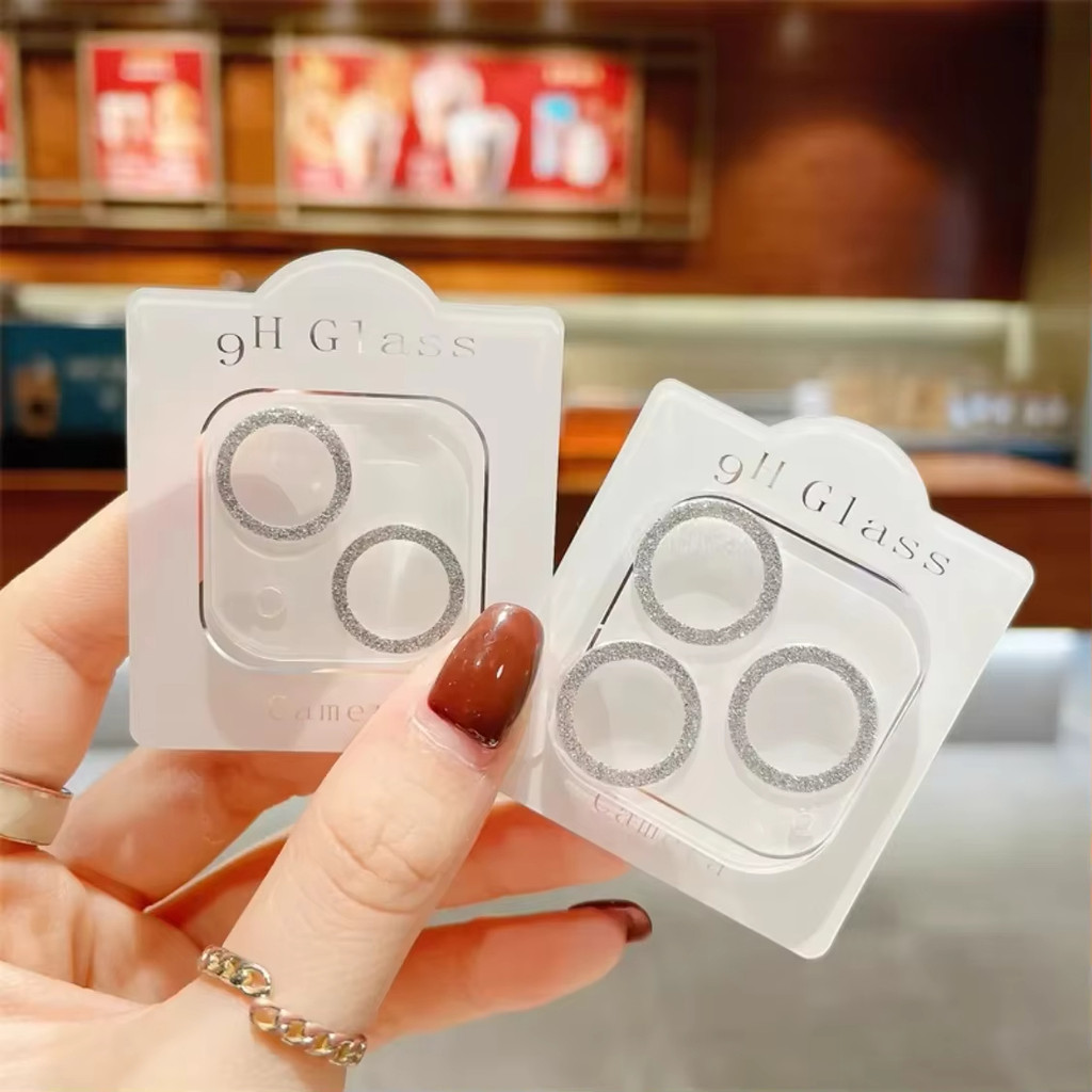 เพชรแฟลชฟิล์มกล้องไอโฟนรุ่นใหม่ ฟิล์มกระจก กันรอรอย เลนส์กล้อง สำหรับ for iPhone 17 16 11 13 12 14 15 Pro Max 13 12 Mini