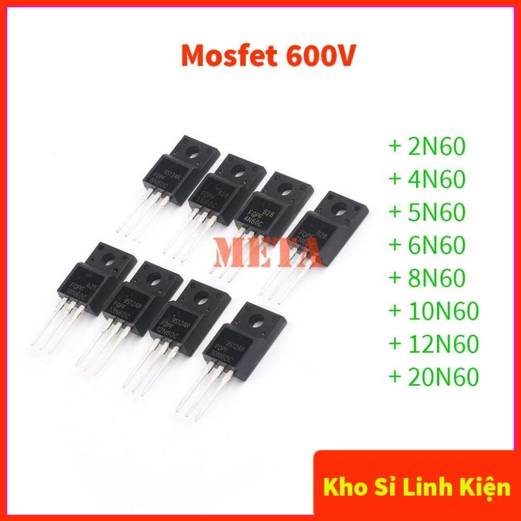 Mosfet 2N60 4N60 5N60 6N60 8N60 10N60 12N60 20N60 600V ด้านหลังพลาสติกคุณภาพดี