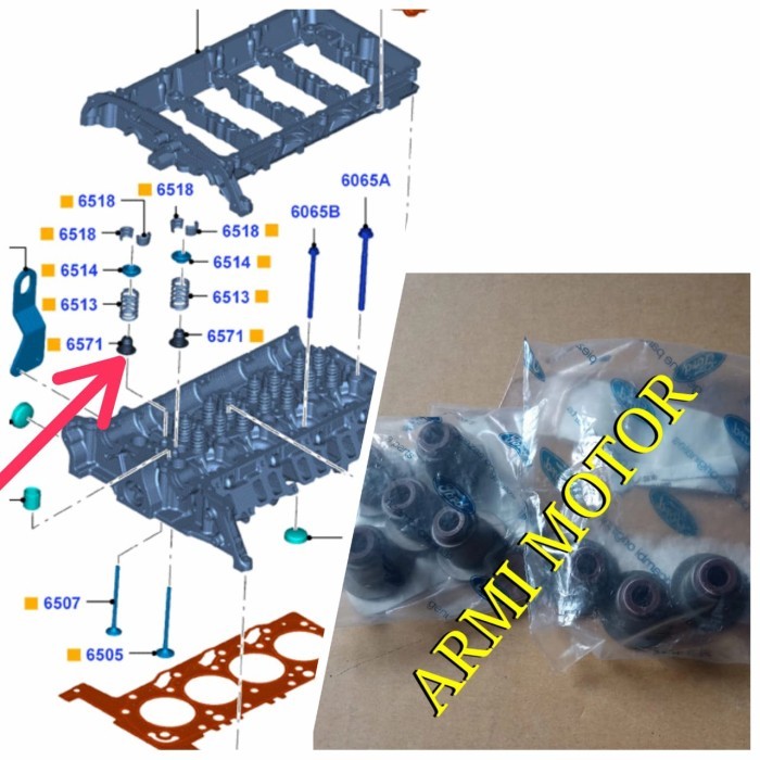 Specials ซีลวาล์ว Ford Ranger 2.2cc 3.2cc Original Ford Seal Valve Stem T6 T7