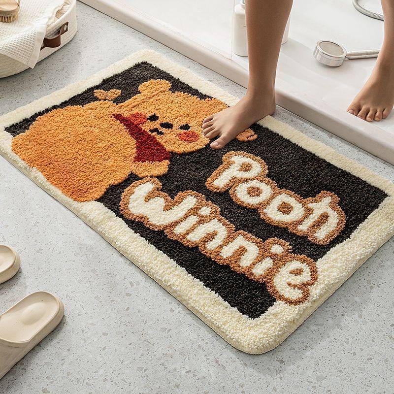 Household Toilet Floor Mat Bathroom Water-Absorbing Non-Slip Mat Bedroom and Toilet Door Mat Toilet 