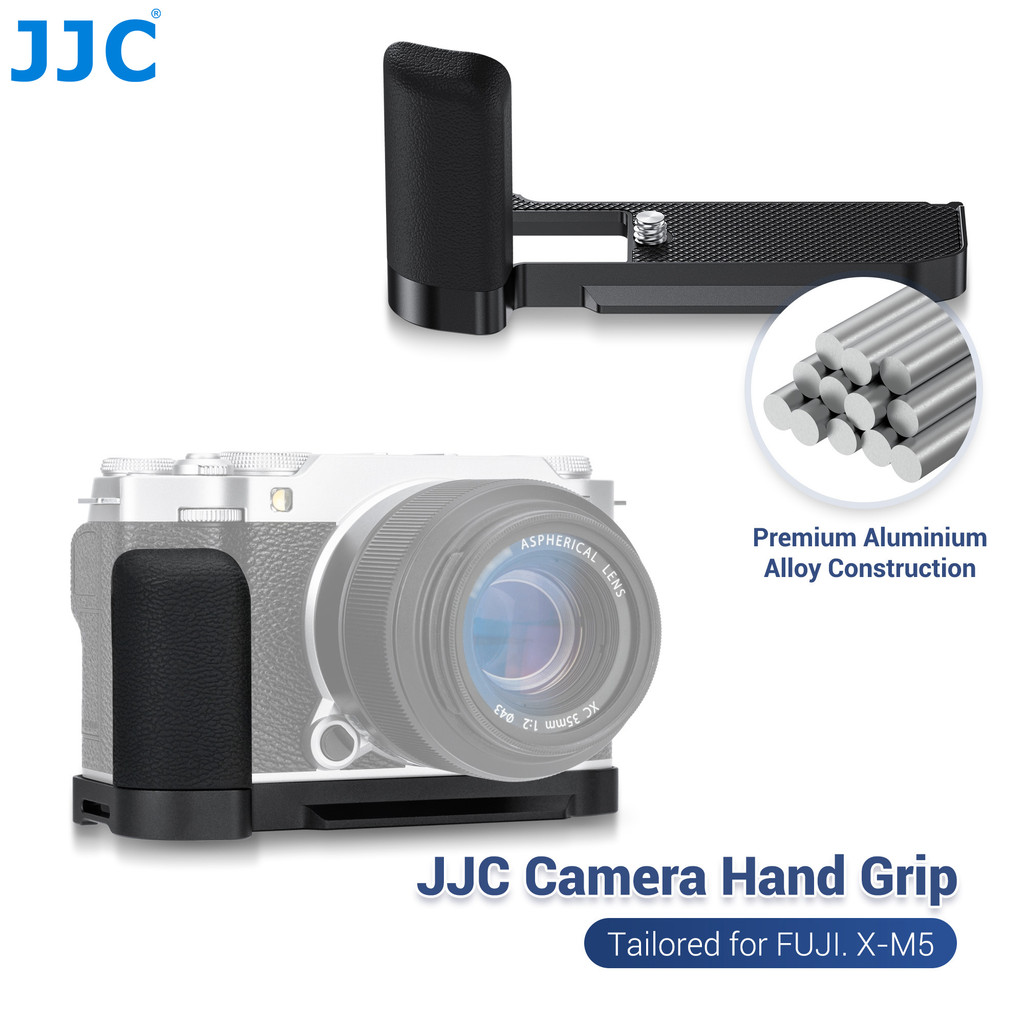 JJC XM5 ด้ามจับรูปตัว L กันลื่น Hand Grip สําหรับ Fuji Fujifilm X-M5 ด้ามจับกันลื่นแบบ Arca Type พร้อมซ็อกเก็ตเกลียวขาตั้งกล้องขนาด 1/4 "-20