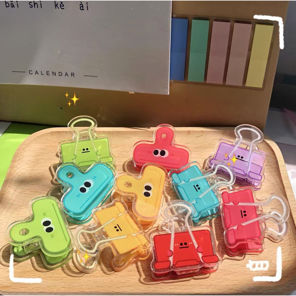 คลิปตาโตคลิปปิดผนึกอะคริลิคสีสันสดใส คลิปหนีบกระดาษ