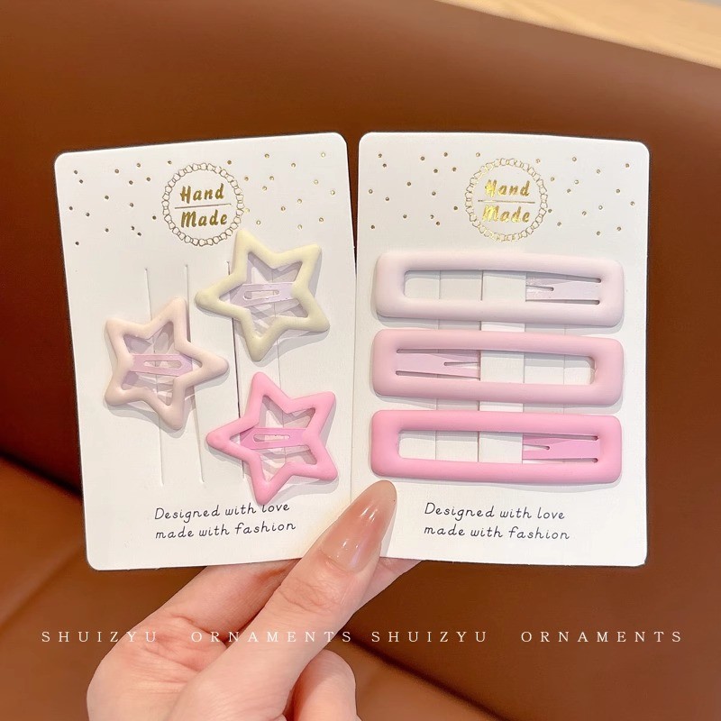 กิ๊บติดผมด้านข้างหน้าม้าดาวสีชมพูแฟชั่นเกาหลี ราคา ถูกที่สุด ดีลบีเคเค แกลเลอรีภาพที่ 6