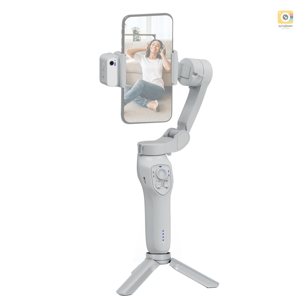 3-axis Stabilizer Gimbal สําหรับสมาร์ทโฟน 0.28g/0.61lbs Payload Anti-gulator สนับสนุนท่าทางควบคุม BT
