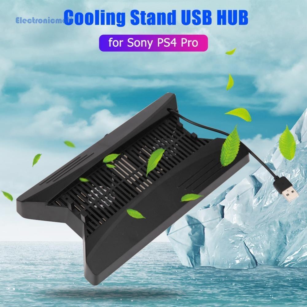 Cooling Stand Skillful Manufacture รองรับ Dock 3 USB HUB สําหรับ Sony Playstation PS4 Pro เกมคอนโซล 