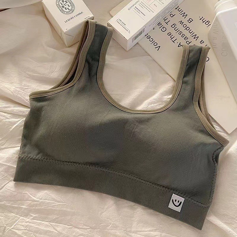 #395 พร้อมส่ง สไตล์ใหม่วัยรุ่นชุดชั้นในไม่มีเหล็กห่วงเสื้อกล้ามบางรุ่น สายยืดหยุ่นได้ดี - รูปที่ 5