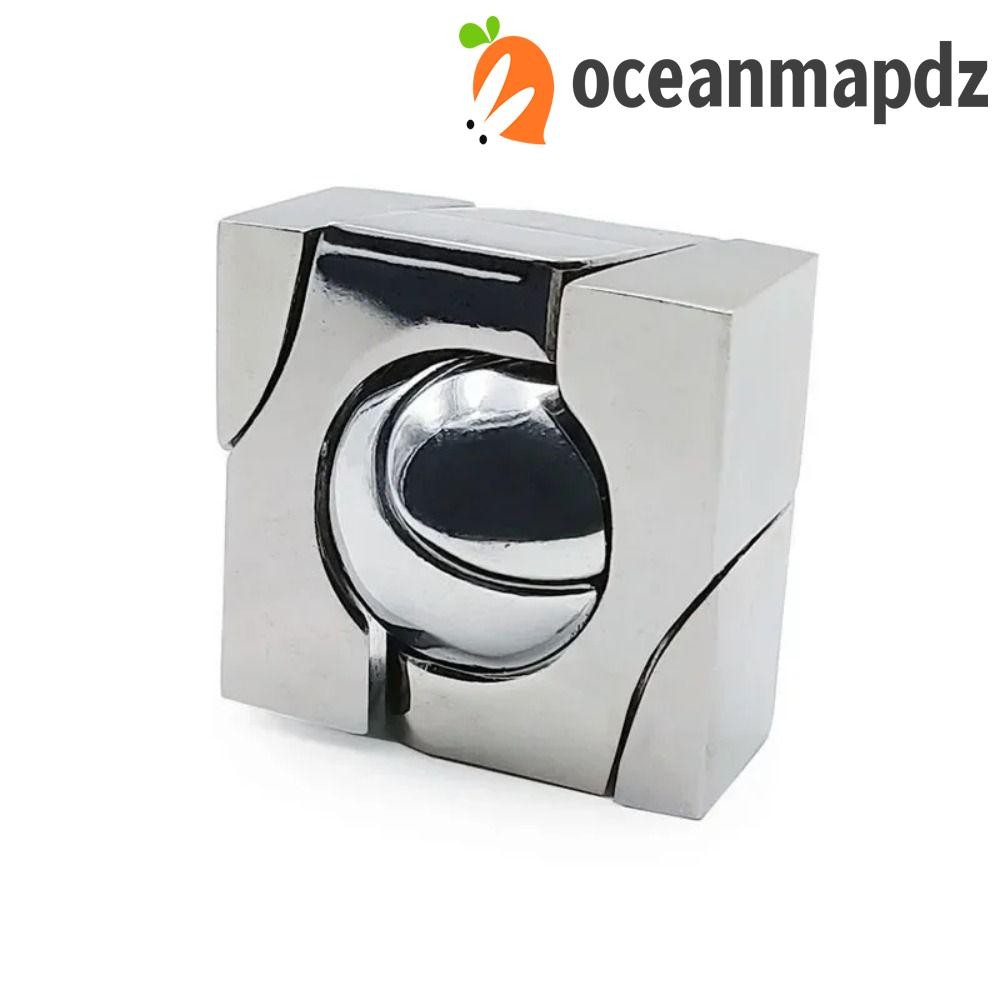 Oceanmapdz โลหะผสมสมอง Teaser ปริศนาของเล่น, Luban ล็อคปลดล็อคของเล่น 3D ปริศนา, สมอง Teaser ปริศนาสมอง Teaser โลหะ Retro Luban ล็อคปริศนาของเล่นเด็กของขวัญ
