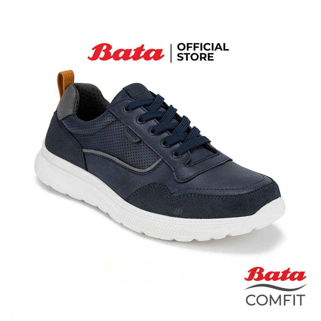 Bata บาจา Comfit รองเท้าเพื่อสุขภาพแบบผูกเชือก รองรับน้ำหนักเท้าได้ดี สำหรับผู้ชาย รุ่น ASPEN สีกรมท่า 8019125