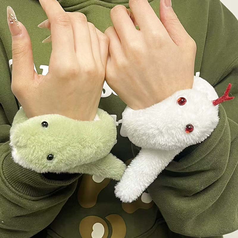 ของเล่นตุ๊กตา งูเขียวตัวน้อย พร็อพการแสดง ของเลนเด็ก พร้อมส่ง