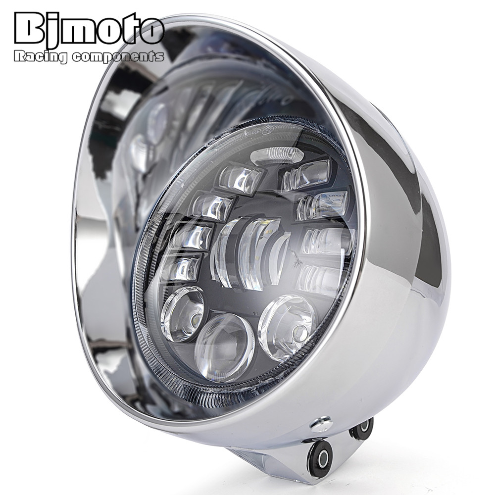 ไฟหน้ารถจักรยานยนต์ Vintage 5.75 นิ้วสําหรับ Chopper Bobber Touring Cruisers Spot Light แอปพลิเคชั่นแบบกําหนดเอง