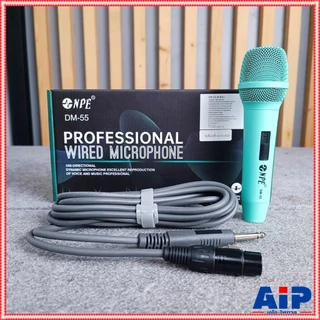 มี 6 สีให้เลือก NPE DM-55 ไมค์สาย ดำ / เขียว / เหลือง / ส้ม / ชมพู / ฟ้า ไมโครโฟนไดนามิก DM 55 DM55 เอไอ-ไพศาล