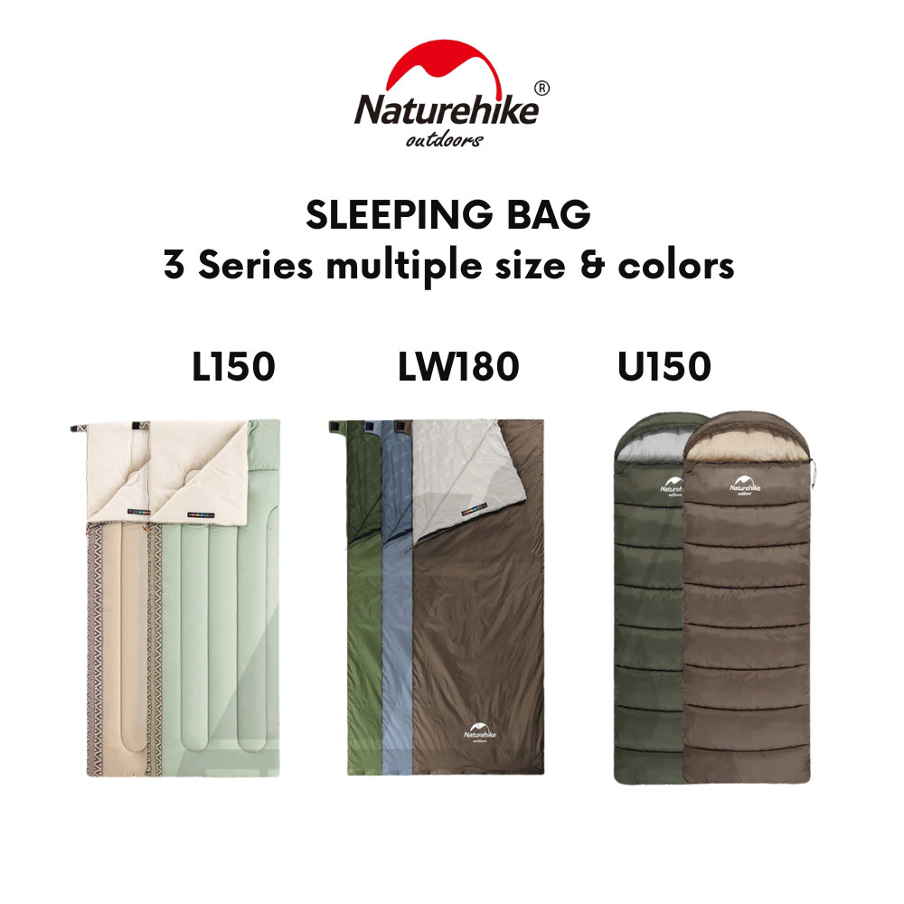 Naturehike Beg Tidur Camping U150 LW180 L150 ถุงนอนผ้าฝ้าย Ultralight Travel Outdoor