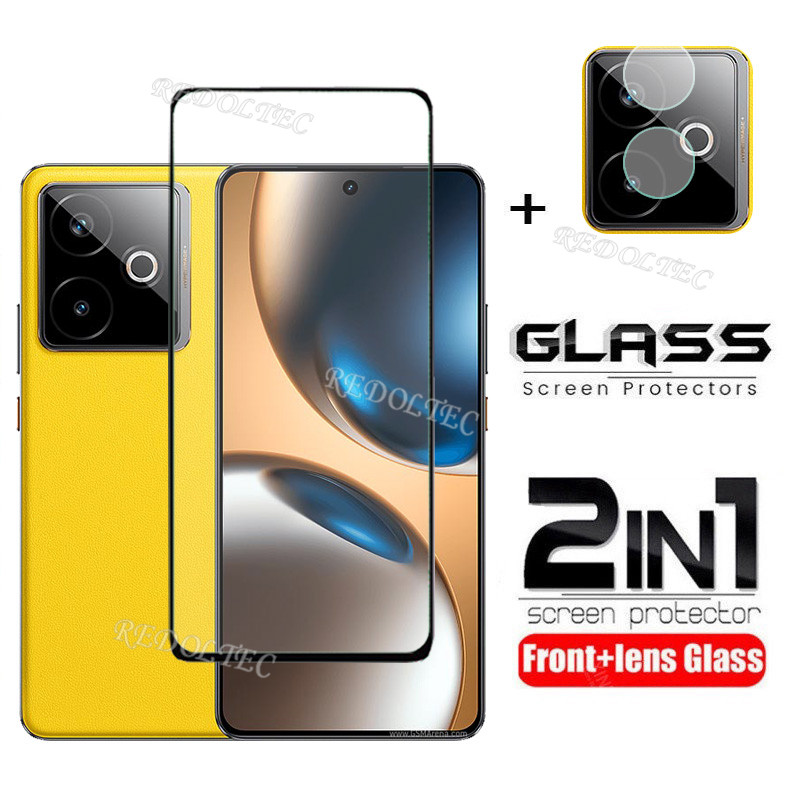 Realme GT 7 7T 7 Pro 2 in 1 ป้องกันหน้าจอ + เลนส์ป้องกันคลุมทั้งหมดกาวเต็ม Realme GT7 T Pro GT 7 T R