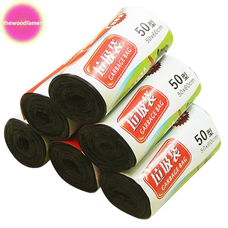 ดี 1ม้วน50*60เซนติเมตรถุงขยะสีเดียวหนาสะดวกสิ่งแวดล้อมถุงพลาสติกทิ้งขยะสีดํา ไทย