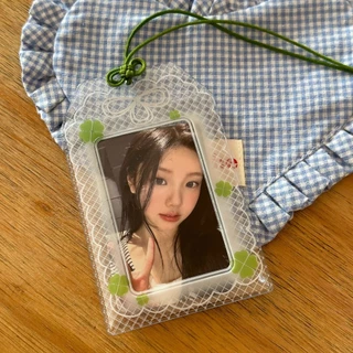 Ins Four-leaf Clover Rabbit Yushou Card Holder 10 ซม.การ์ดขนาดเล็ก Polaroid Aidou การ์ดขนาดเล็ก Campus Card Display Storage จี้