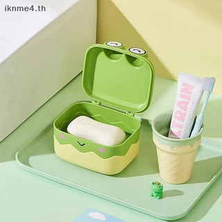 [ikn] กล่องสบู่ท่อระบายน้ํารูปกบน่ารักกล่องสัตว์พลาสติกแบบพกพาห้องน้ําลื่นตกแต่งบ้านวัสดุ หน้า ที่ใส่ฝักบัว [ไทย]