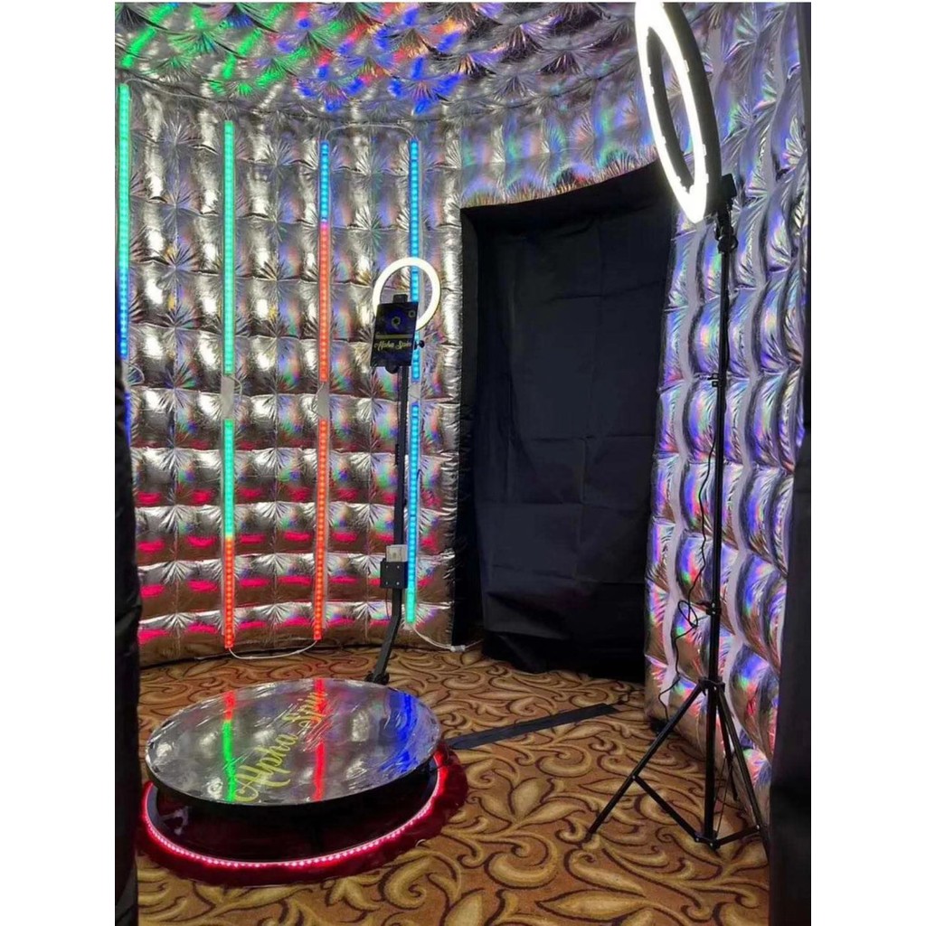 360 Photo Booth Enclosure Inflatable Led 360 Photo Booth Enclosure กิจกรรม 360 Photo Booth Enclosure