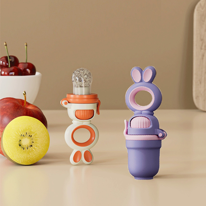 ล่าสุด จุกซิลิโคน ดูดผักผลไม้ สำหรับทารก ปลอดภัยไร้สาร BPA กระเป๋าตาข่าย 3 ขนาด - รูปที่ 4